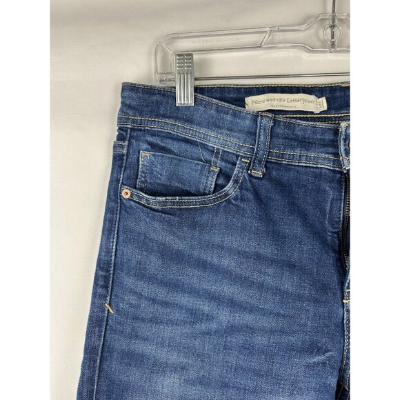 PILCRO Anthropologie Womens 29 Slim Boyfriend Jeans Straight  Mid Rise Medium - Picture 12 of 16